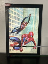 MARVEL Comic Walls RARE Spider-Man 3D Wall Art Holographic Sz 13x19 Kids Decor