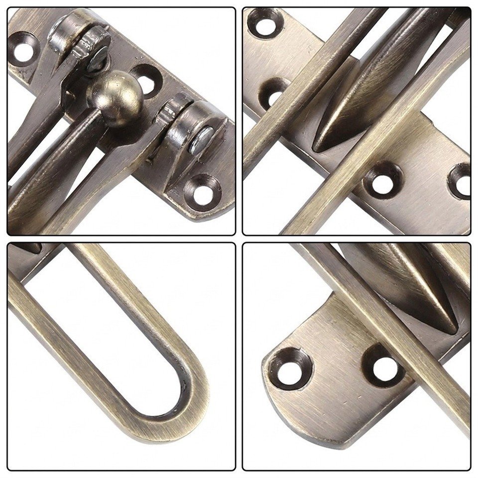 Strong Heavy Duty Door Security Chain Lock Solid Zinc Alloy Guard Catch ...