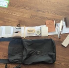 Civil War Reenactment lined tarred haversack with personal effects kit