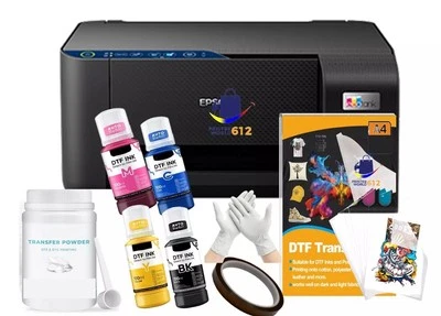 Printer All-in-One DTF Ink & Powder T-Shirt Printer Epson | Starter Kit NEW