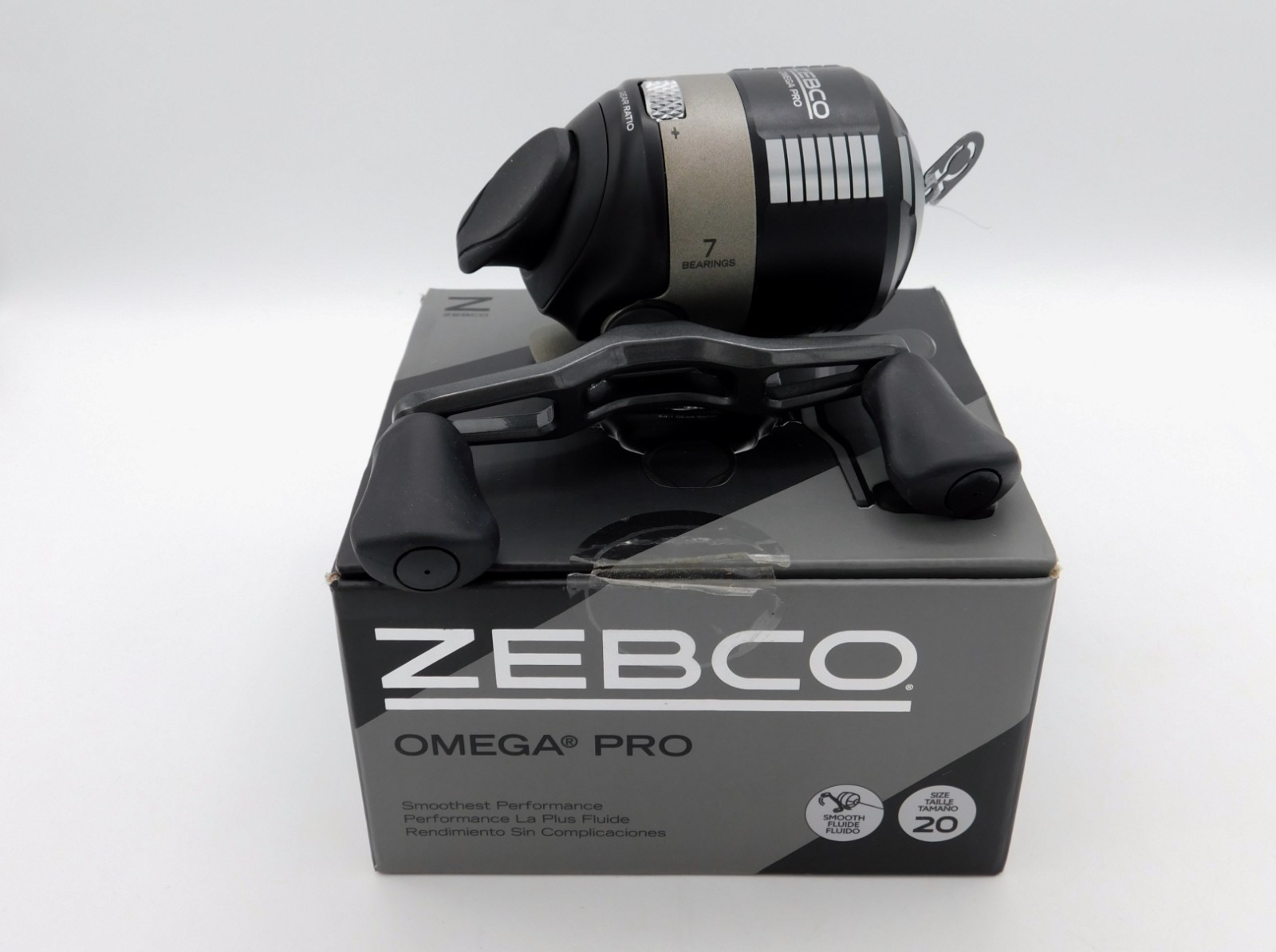 Zebco Omega Pro Z020PRO, RH/LH, 3.4:1, 7BB Spincast Reel