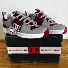 Vintage DC Lynx Grey And Red Skate Shoes Size 11