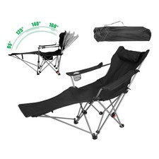 Camping Chair with Footrest Outdoor Folding Camping Chair Lawn Chair