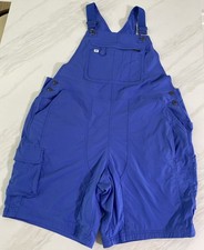 Duluth Trading Women's Size 2X Blue Heirloom Gardening Bib Overalls Shorts
