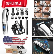 Electric Razor and Grooming Kit - Cordless, Waterproof & Precision Trimming