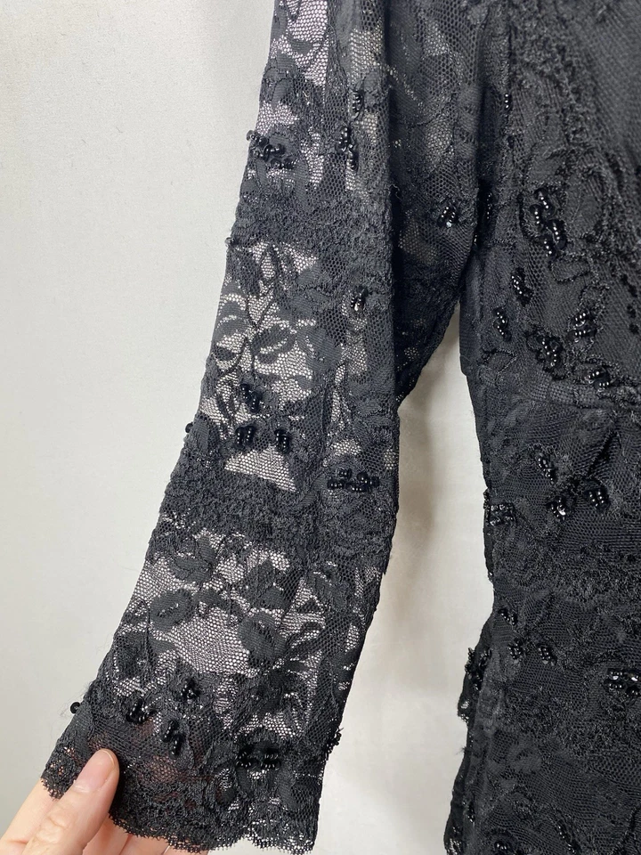 Vestido negro pequeño MARINA para mujer talla 14P bruja capricho vampiro regreso a casa Foto 3 de 4