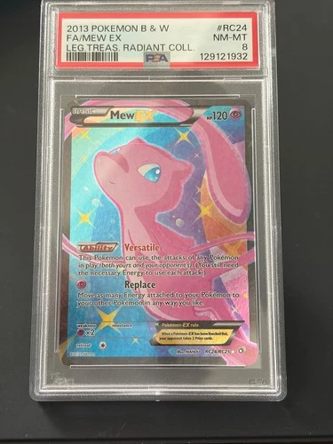 Pokémon Mew EX #RC24/RC25 Legendary Treasures: Radiant Collection PSA 8 NM-MT
