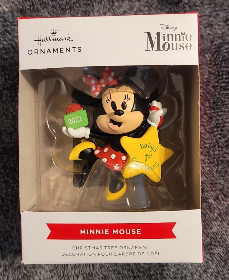 2022 Hallmark Red Box Tree Ornament Disney Baby 1st Christmas MINNIE MOUSE NEW eBay
