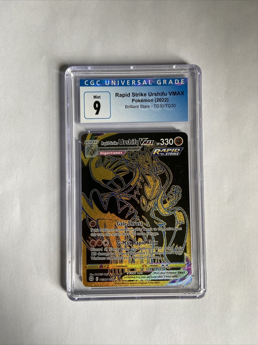 Rapid Strike & Single Strike Urshifu VMAX TG29 - TG30 GOLD. CGC 9