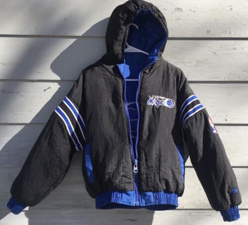NBA Orlando Magic Vintage Reversible Winter Puffer Jacket 90s Petite Adult/Teen