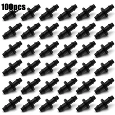100pcs/set Barbed Fittings Black Coupling Connector Coupling Hose Pipe