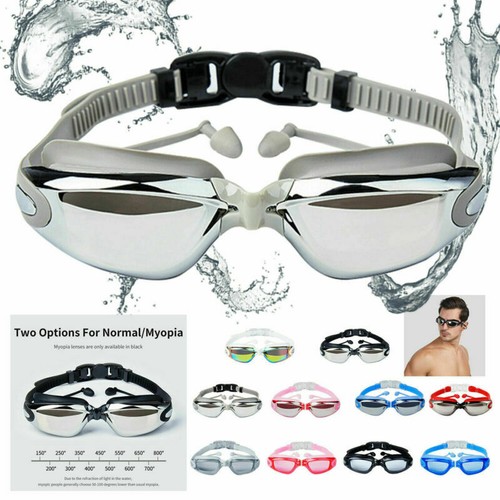 Gafas de natación para adultos impermeables antiniebla gafas de natación protector UV ajustable--Reino Unido - Imagen 3 de 15