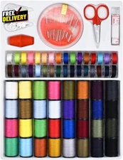 100Pcs Sewing Thread Tools Kit 64 Rolls Machine Thread Spools 30Pcs Needles.....