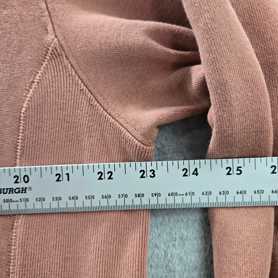 Moletom feminino rosa Victoria's Secret grande laranja logotipo lã gola redonda - Imagem 4 de 4