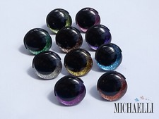 5 Paar (10 Stk.) 24 mm exzentrische Glitzer Sicherheitsaugen mit Augenbrauen