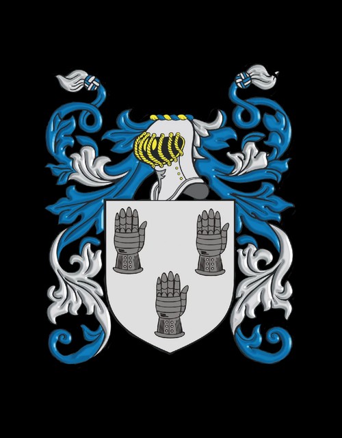 Wappen Und Geschichte Des Familiennamens Mit 27,9 X 35,6 Cm