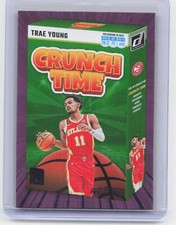 2023-24 Donruss #14 Trae Young Crunch Time Purple Press Proof