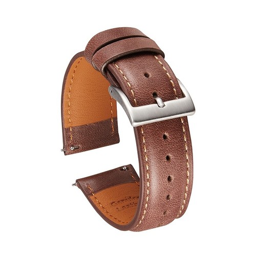 Men Genuine Leather Watch Strap Band with Spring Bars Retro Size 20mm 22mm - Picture 6 of 20