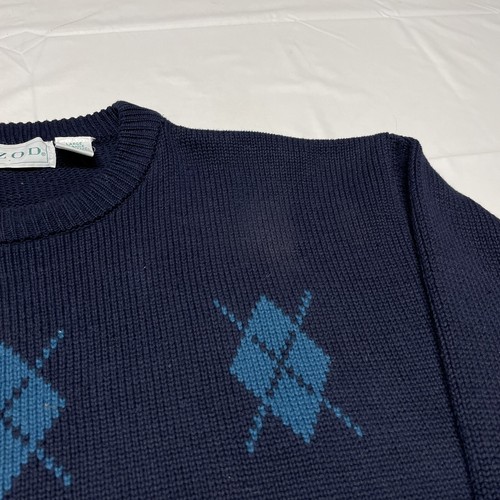 Vintage 90s Golf Sweater Mens Large Golfing Art Logo Blue Pullover Hipster IZOD - Picture 8 of 10