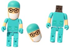 32 GB Cute Doctor USB 2.0 Flash Drive Memory Thumb Drive Folding Key Chain Nurse