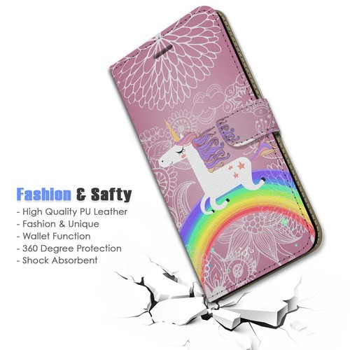 ( For Samsung S25 Ultra ) Wallet Flip Case Cover PH26382 Unicorn Rainbow - Picture 4 of 7
