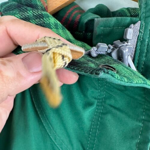 Vintage Eastern Mountain Sports Green Hooded Full Zip Jacket Pockets Lined 70s - Picture 5 of 12
