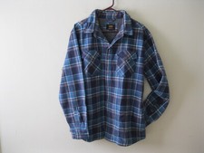 Lee Men's Thick Flannel plaid Shirt Jacket Bonded With Thermal Lining, blue, L