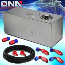 19 GALLON TOP-FEED ALUMINUM RACE FUEL CELL TANK+CAP+LEVEL SENDER+NYLON LINE KIT