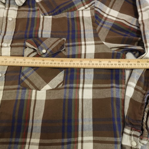 Camicia vintage Dakota cinque fratelli a quadri uomo 4XL flanella a scatto western cowboy lavoro - Foto 6 di 9