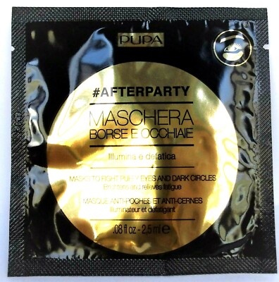 PUPA Afterparty Eyemask to fight puffy eyes and dark circles 1pair new