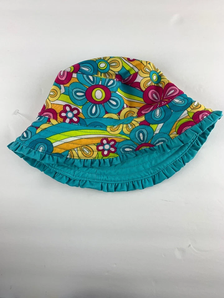 Baby Hat Koala Kids Girls Sun Hat Turquoise Blue /Multi Color Flowers18-14 M /2T - Image 2 of 4