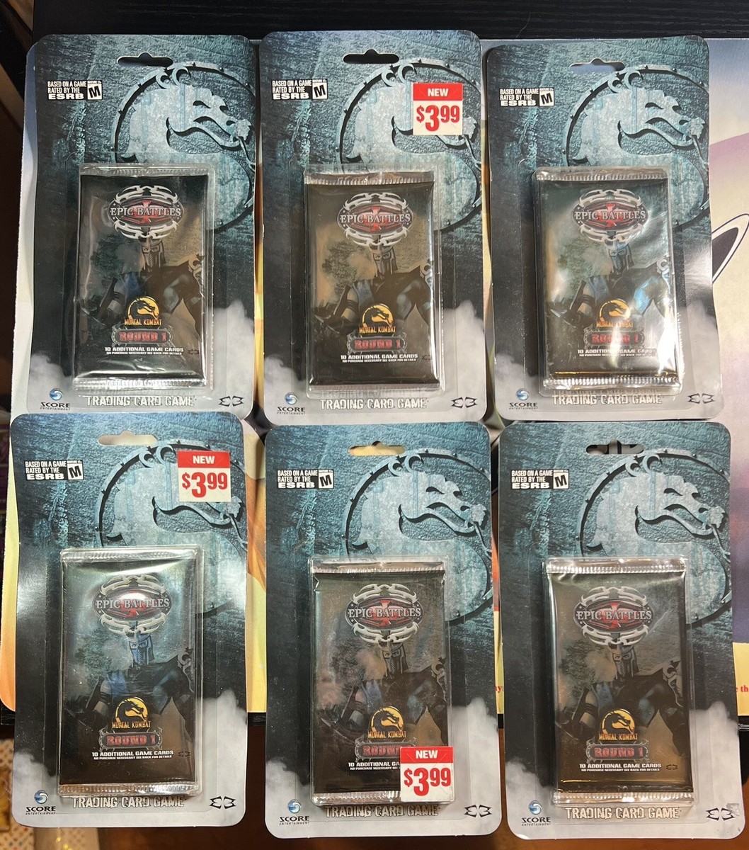 6x Lot Epic Battles TCG Mortal Kombat Round 1 Blister
