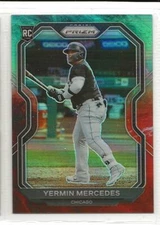 2021 Panini Prizm Yermin Mercedes Cosmic Haze Refractor RC #98 Chicago Cubs