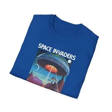 Retro SPACE INVADERS Unisex T-Shirt, Vintage Arcade Gaming, 7 COLORS