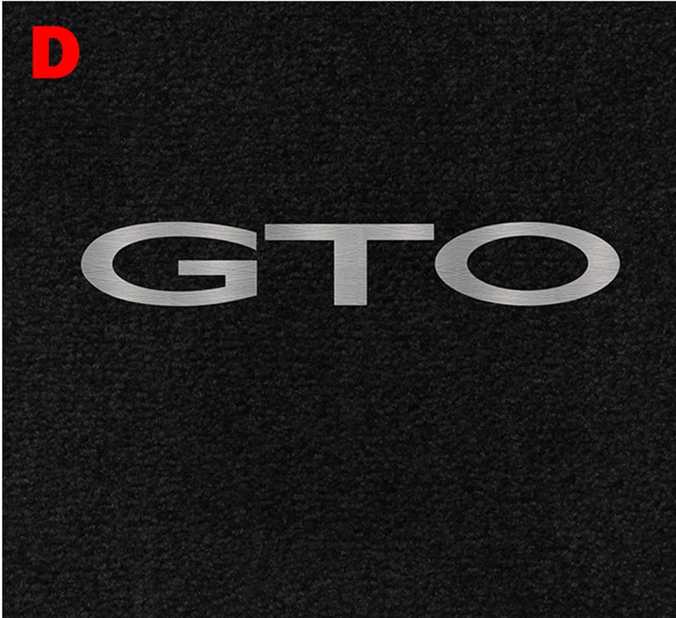 ¡NUEVO! Juego de 4 alfombrillas Pontiac GTO 1968-1972 logotipo bordado en rojo Foto 4 de 4