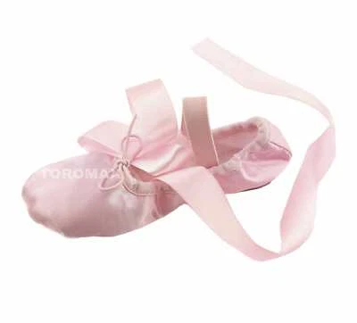 Ballet Shoes Girls Satin Pink Dance shoes With Ribbons Split sole Ballerina shoe