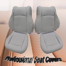 For 2005-2010 Chrysler 300c Front Bottom Top Seat Cover Leather Light Gray