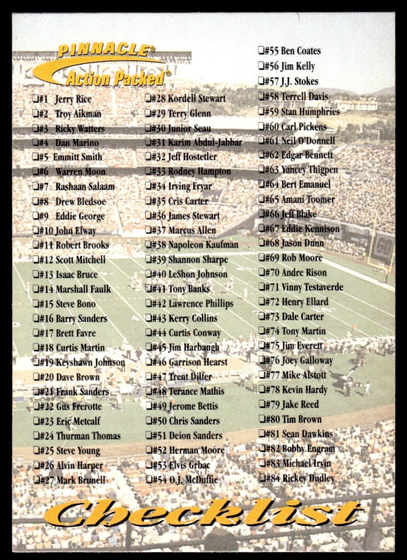 1997 Action Packed Checklist #125