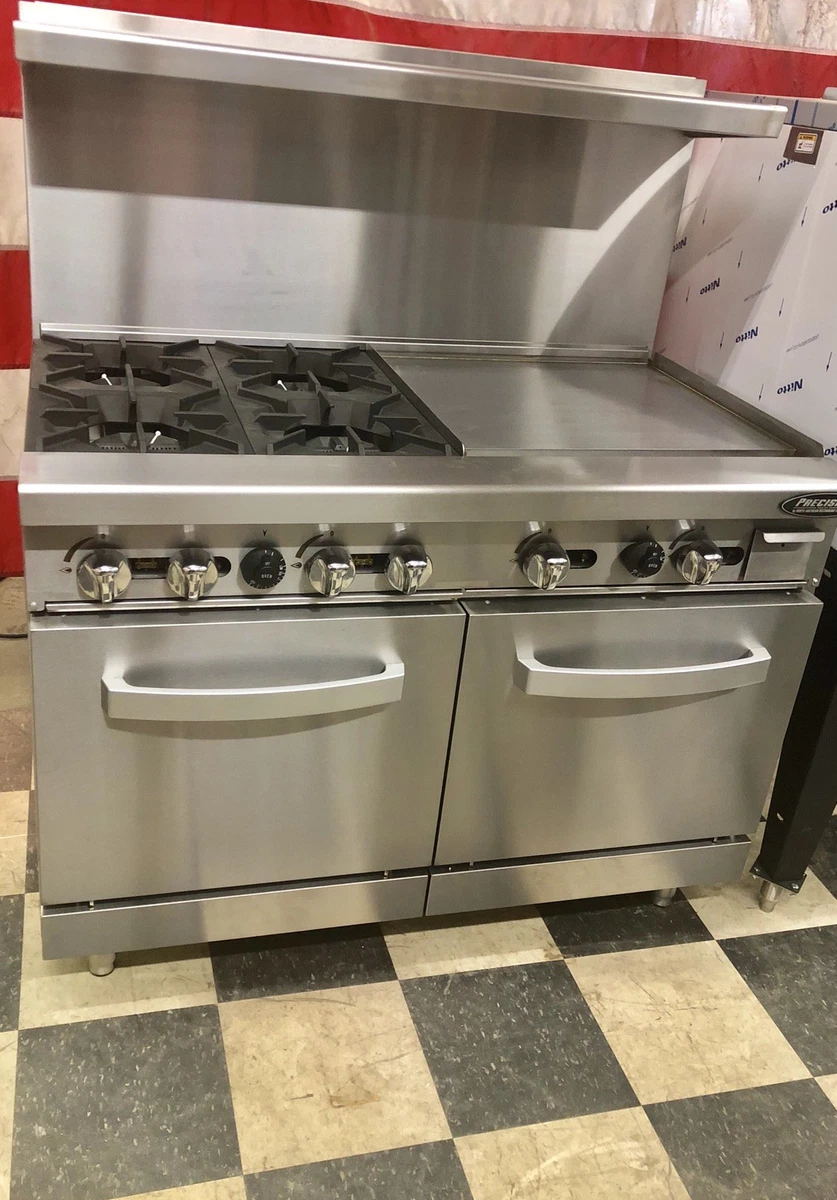 36W./24D. Dual Fuel Sealed Burner Range-4 Burners/Griddle-Arctic Grey