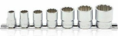 KOKEN 3/8 DRIVE 7 pce WHITWORTH (BSF) SOCKETS BI HEX 12 POINT