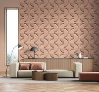 Vliestapete Halbkreise 3D Effekt Beton Optik Struktur Rot Braun 34467 (5,14€/1Qm