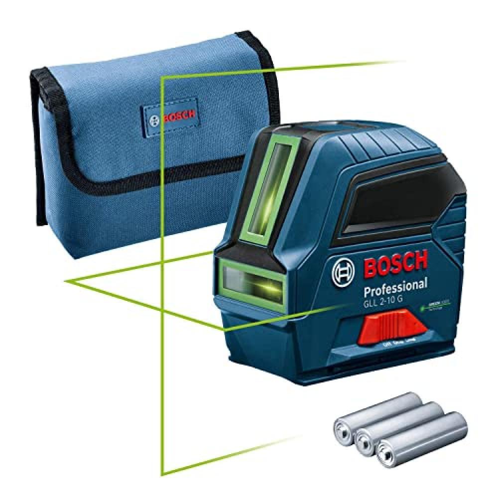 Bosch Professional Livella Laser GLL 2-10 G Laser Verde, Raggio d'Azione: Fino a