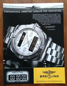 Certificat Chronomètre Breitling Authentique - Manuel D'origine, Occasion Bon état