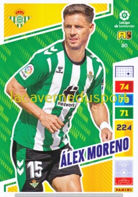 080 ALEX MORENO # REAL BETIS PANINI LIGA SANTANDER 2022 2023 ADRENALYN