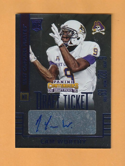 Cam Worthy East Carolina Pirates AUTO 2015 Contenders Draft Picks 1C