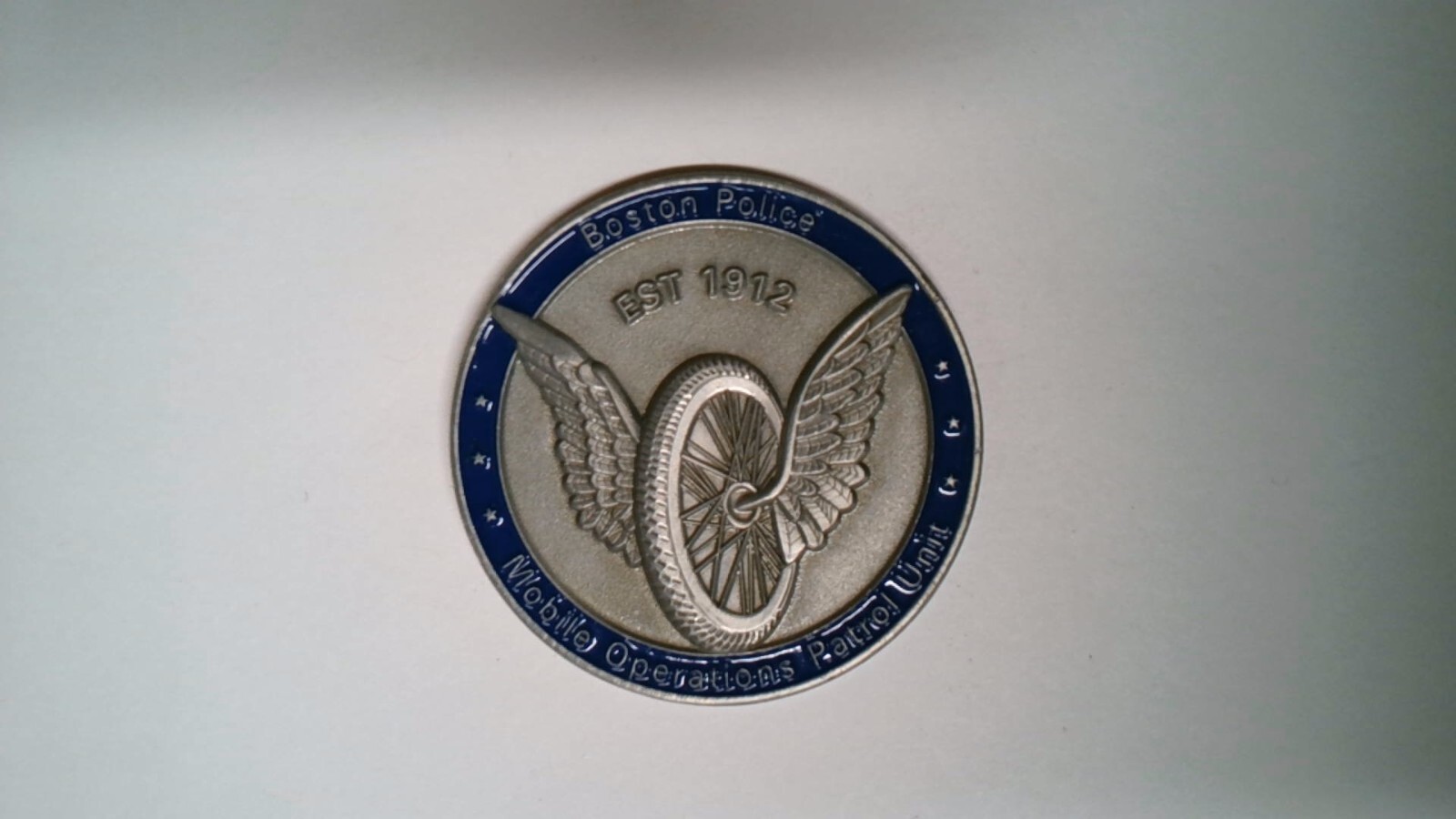 CHALLENGE COIN BOSTON POLICE MOBILE OPERATIONS PATROL UNIT EST. 1912