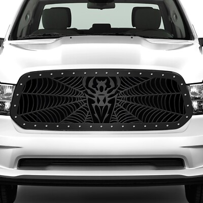 300 INDUSTRIES Custom Aftermarket Steel Grille for 13-18 Ram 1500 Truck BK WIDOW