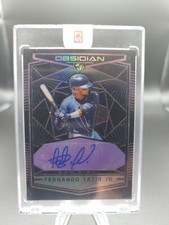 2019 Panini Obsidian Fernando Tatis Jr Rookie Card Autograph Purple Etched /99