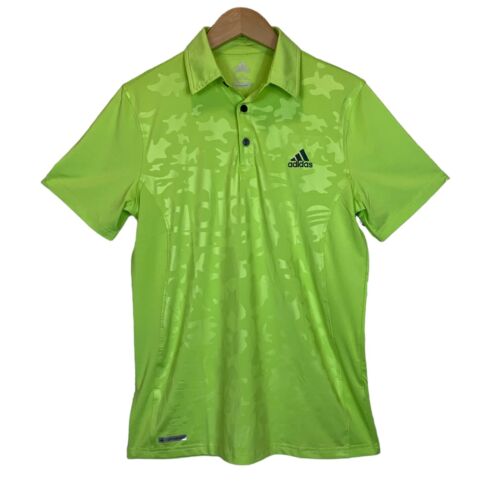 Adidas Mens Large Polo Shirt Green ClimaCool Moisture Wick Golf - Picture 1 of 13
