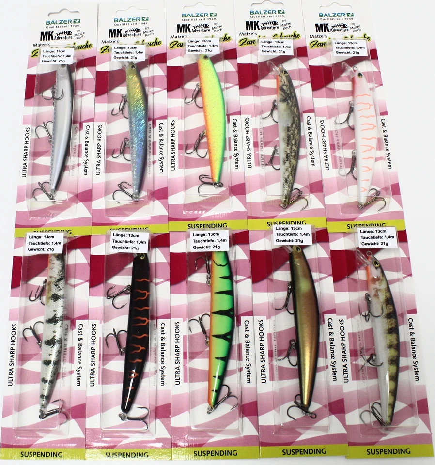 Balzer Matze Koch Zanderscheuche Wobbler 13cm 21g 10 Farben Zander Scheuche SALE